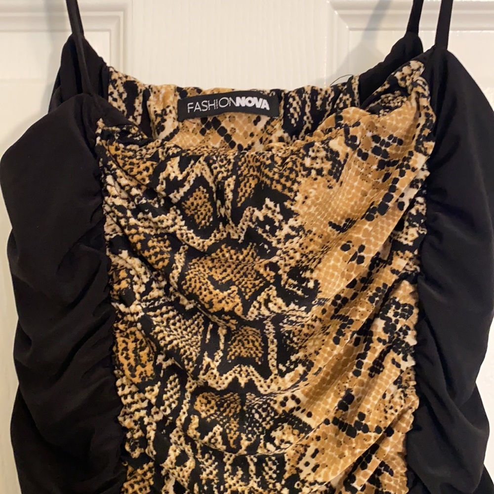 Stretchy form fitting dress Fashion Nova